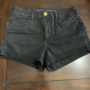 American Eagle Women’s Black Jean Shorts, Size. 10